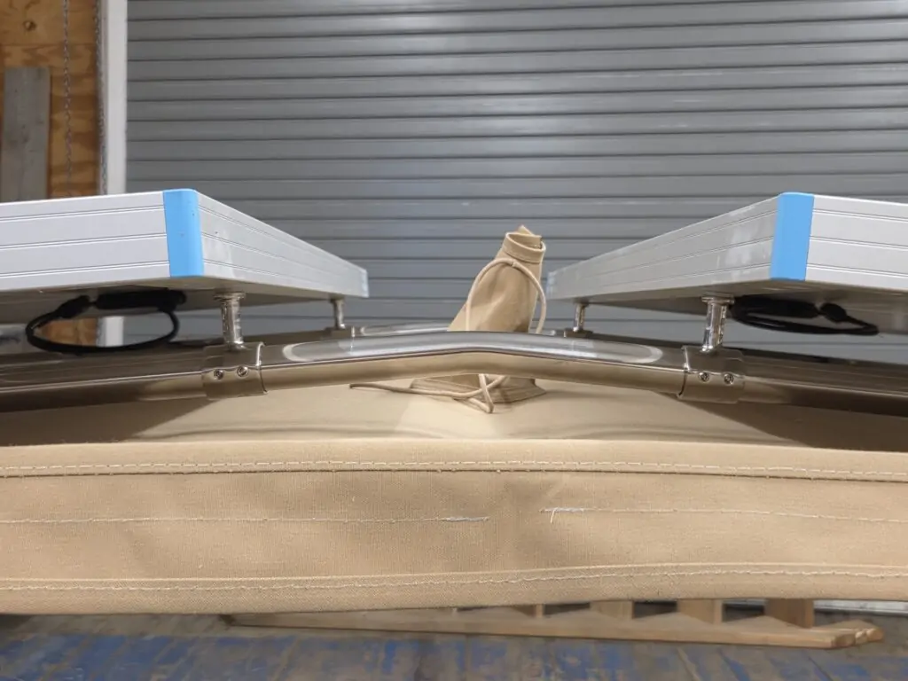 Completed build showing crown in tubing