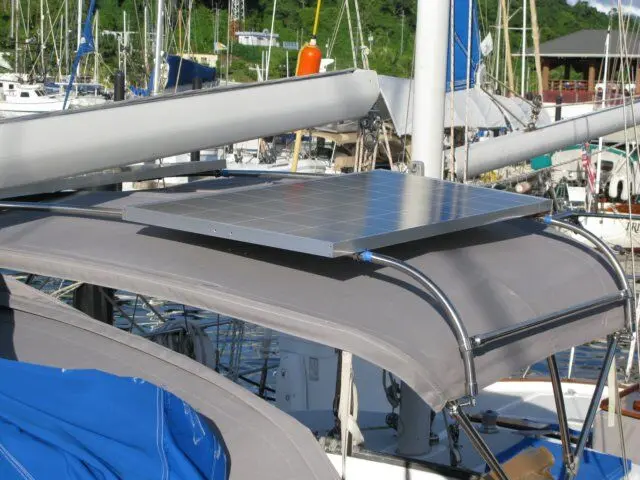 Up and over style rigid solar panel mount