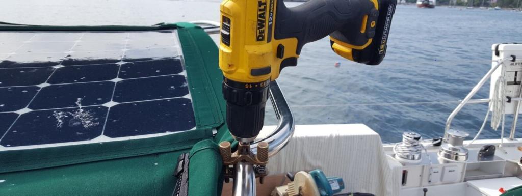 DrillSteady in use on boat